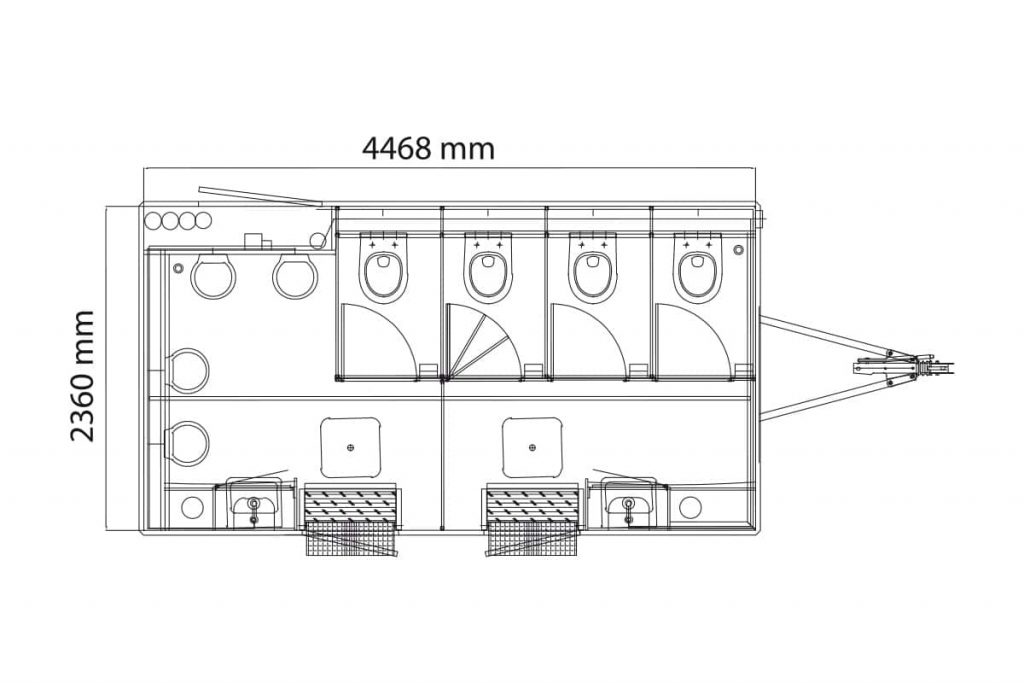 Technische Zeichnung Premium WC
